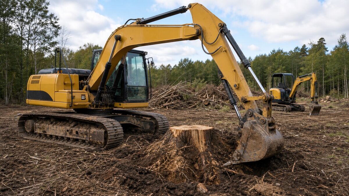 What Size Excavator Do You Need for Land Clearing and Stump Removal?