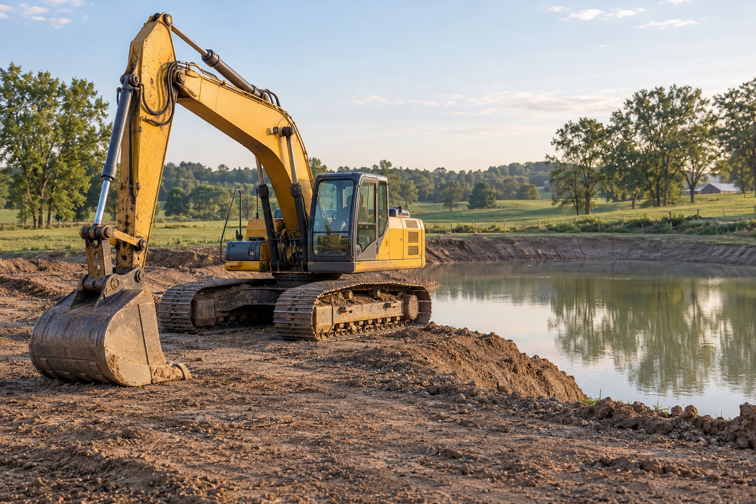 What Size Excavator Do You Need to Dig a Pond?